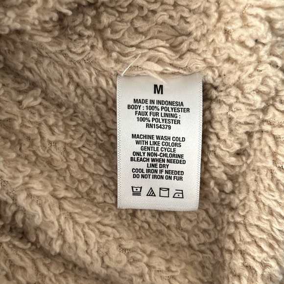 Aéropostale Sherpa Lined Fair Isle Zip Hoodie Jacket – Size M - Picture 13 of 15